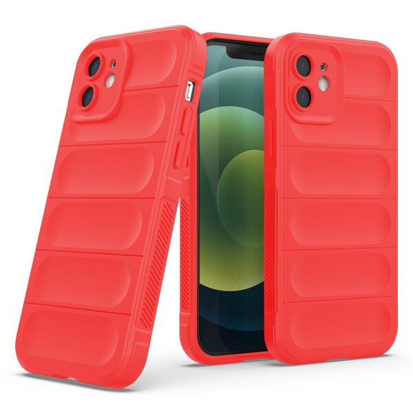 Hülle für Apple iPhone 12 / Pro / Pro Max Handyhülle Outdoor Case Cover Bumper iPhone 12 Rot