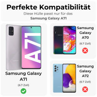 Handy Tasche für Samsung Galaxy Ring Case Hülle Outdoor TPU Back Cover Bumper  Galaxy A71 Türkis