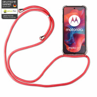 Handykette für Motorola Moto G04 / Moto G04s / Moto E14 Hülle Handyhülle Kordel Rot