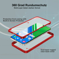 360° Grad Hülle für Samsung Galaxy S23+ vollschutz Integriertem Displayschutz Rot
