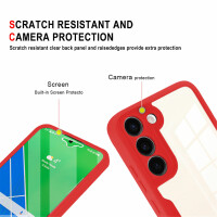 360° Grad Hülle für Samsung Galaxy S23+ vollschutz Integriertem Displayschutz Rot