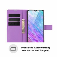 ZTE Handy Tasche Flip Cover Case Buch Klapp Schutz Hülle Etui Wallet Buchtasche ZTE Blade A5 2019 Lila