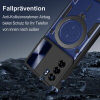 Outdoor Panzer Hülle für ZTE Handyhülle mit Slide Kameraschutz Ringhalter Bumper Blade V30 Vita Blau