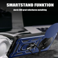 Outdoor Panzer Hülle Xiaomi Redmi A3 Handyhülle mit Kameraschutz Ringhalter Case Blau