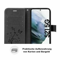 Handyhülle für Samsung Galaxy S21 5G Hülle Handy Tasche Flip Cover Case Etui TPU