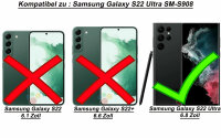 Schutz Hülle für Samsung Galaxy S22 Ultra 5G, Handy Tasche Case Cover Bumper TPU