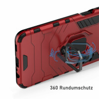 Xiaomi Redmi 10C, Hülle Schutzhülle Handyhülle Silikon Case 360° Drehbarer Ring