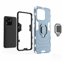 Xiaomi Redmi 10C, Hülle Schutzhülle Handyhülle Silikon Case 360° Drehbarer Ring