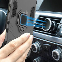 Xiaomi Redmi 10C, Hülle Schutzhülle Handyhülle Silikon Case 360° Drehbarer Ring