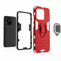 Xiaomi Redmi 10C, Hülle Schutzhülle Handyhülle Silikon Case 360° Drehbarer Ring