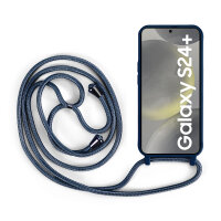 Handykette für Samsung Hanyhülle mit Band Hülle mit Kodel Smartphone Halskette Galaxy S24+ Blau