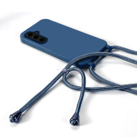 Handykette für Samsung Hanyhülle mit Band Hülle mit Kodel Smartphone Halskette Galaxy S24+ Blau