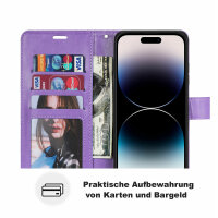 Handyhülle für Apple iPhone 14 Pro – Mandala Case Lila