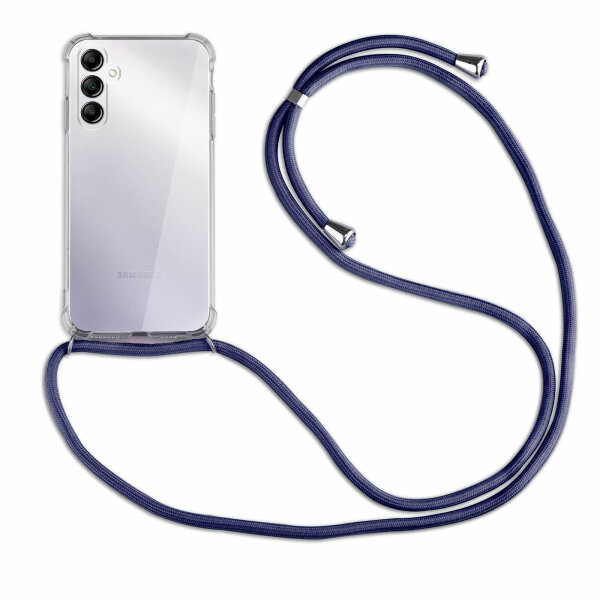 Handykette für Samsung Galaxy A14 Handyhülle mit Band Case Hülle mit Kordel Hand Blau