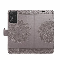 Hülle Für Samsung Galaxy A52 Handy Tasche Handyhülle Wallet Case Flip Cover Etui Grau