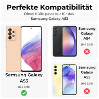 Outdoor Panzer Hülle für Samsung Galaxy A53 5G mit Kameraschutz Ringhalter  Rot