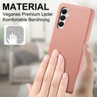 Hülle Handyhülle Stoßfeste Handy Tasche Ultra-Dünn Case Leder Bumper für Samsung Galaxy A05s Rosa