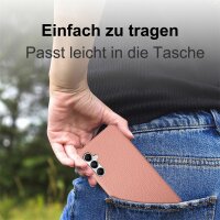 Hülle Handyhülle Stoßfeste Handy Tasche Ultra-Dünn Case Leder Bumper für Samsung Galaxy A05s Rosa