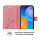 Huawei Hülle Handy Tasche Handyhülle Wallet Case Schutzhülle Blumen Mappe Etui  Huawei P-Smart 2021 Rosegold