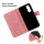 Huawei Hülle Handy Tasche Handyhülle Wallet Case Schutzhülle Blumen Mappe Etui  Huawei P-Smart 2021 Rosegold