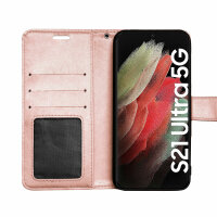 Handyhülle für Samsung Galaxy S21 Ultra 5G Hülle Handy Tasche Flip Case Etui TPU