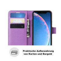 Handyhülle für Apple iPhone 11 – Klapphülle PU-Leder Lila