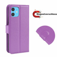Handyhülle für Apple iPhone 11 – Klapphülle PU-Leder Lila