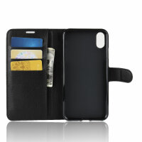 Apple iPhone Handy Tasche Flip Cover Case Buch Klapp Schutz Hülle Etui Bumper Apple iPhone XS Max Schwarz