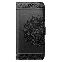 Handy Tasche für Samsung Galaxy A51 SM-A515 Hülle Case Buchhülle Klapphülle TPU Mandala Schwarz