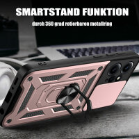 Outdoor Panzer Hülle Xiaomi Redmi Note 12 4G Handyhülle Kameraschutz Ringhalter Rosegold