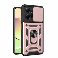 Outdoor Panzer Hülle Xiaomi Redmi Note 12 4G Handyhülle Kameraschutz Ringhalter Rosegold