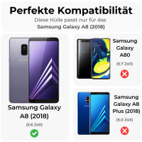 Handy Tasche für Samsung Galaxy A8 2018 Hülle...