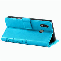 Huawei P-Smart 2019 Handy Tasche Handyhülle Wallet Schutz Hülle Blumen Cover Neu