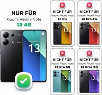 Hülle Xiaomi Redmi Note 13 4G Handyhülle Drehbar Ringhalter Magnet Bumper Case Schwarz