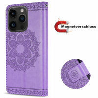Handyhülle für Apple iPhone 14 Pro Max – Mandala Case Lila