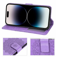 Handyhülle für Apple iPhone 14 Pro Max – Mandala Case Lila
