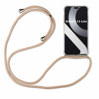 Handykette für Xiaomi 13 Lite Handyhülle mit Band Hülle mit Kordel Handy Tasche Beige / Braun