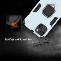 Handyhülle für Apple iPhone 14 Plus – Ring Panzer Cover Türkis