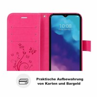 Handy Tasche ZTE Blade Hülle Schutzhülle Klapphülle Flip Case Buchhülle Etui TPU Blade V30 Vita Pink