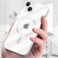 Bumper MagSafe mit integrierter Magnet für iPhone 14 Pro Plus Max Hülle TPU iPhone 14 Weiss