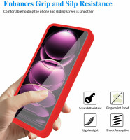 360°Grad Hülle Xiaomi Redmi Note 12 Pro /Poco X5 Pro Handyhülle mit Displayschut Rot