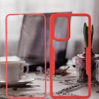 360°Grad Hülle Xiaomi Redmi Note 12 Pro /Poco X5 Pro Handyhülle mit Displayschut Rot