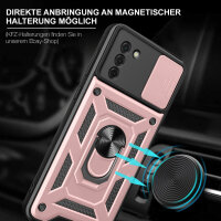 Outdoor Panzer Hülle Nokia G22 Handyhülle mit Slide Kameraschutz Ringhalter Rosegold