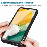 360° Grad Hülle für Samsung Galaxy A13 5G /A04/A04s Handyhülle mit Displayschutz Schwarz