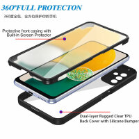 360° Grad Hülle für Samsung Galaxy A13 5G /A04/A04s Handyhülle mit Displayschutz Schwarz