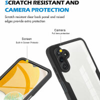 360° Grad Hülle für Samsung Galaxy A13 5G /A04/A04s Handyhülle mit Displayschutz Schwarz