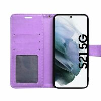 Hülle für Samsung Galaxy S21 5G Handy Tasche Handyhülle Case Schutz Schale Etui Mandala Lila