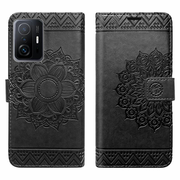 Handy Tasche Xiaomi 11T / 11T Pro Schutzhülle Book Case Flip Cover Etui Hülle BF Schwarz