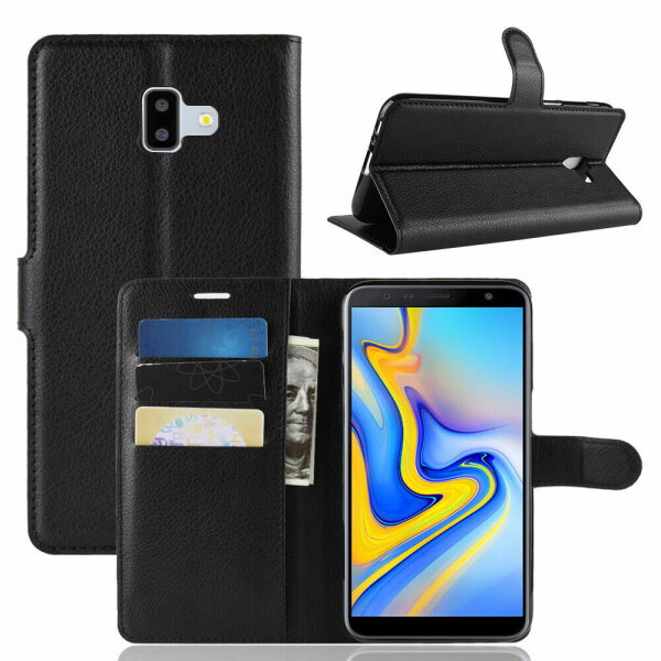 Handy Tasche für Samsung Galaxy J6 Plus Hülle Cover Wallet Case Handyhülle Etui