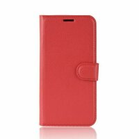 Handyhülle für ZTE Blade A5 2020 – Klapphülle PU-Leder Rot